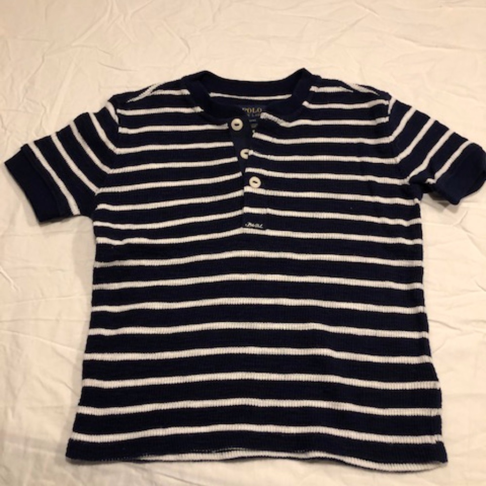 Polo Ralph Lauren - Knitted Polo Shirt - Blue-4/4T